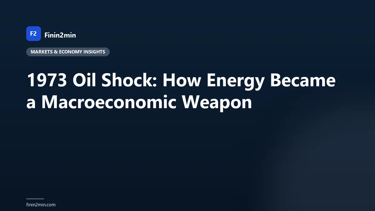1973 Oil Shock: How Energy Became a Macroeconomic Weapon