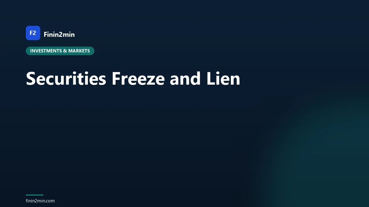 Securities Freeze and Lien
