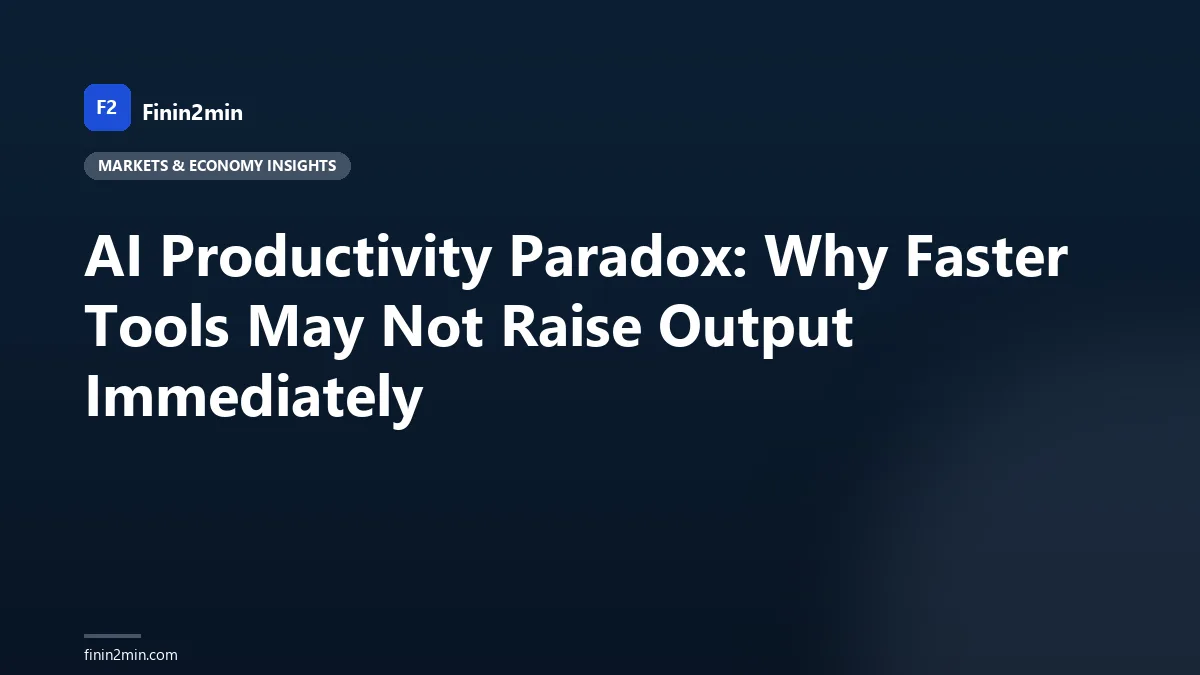 AI Productivity Paradox: Why Faster Tools May Not Raise Output Immediately