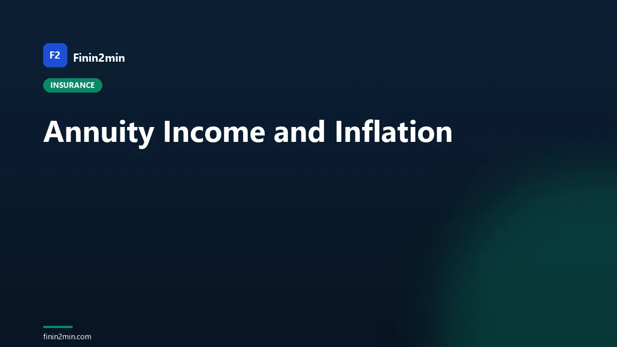 Annuity Income and Inflation