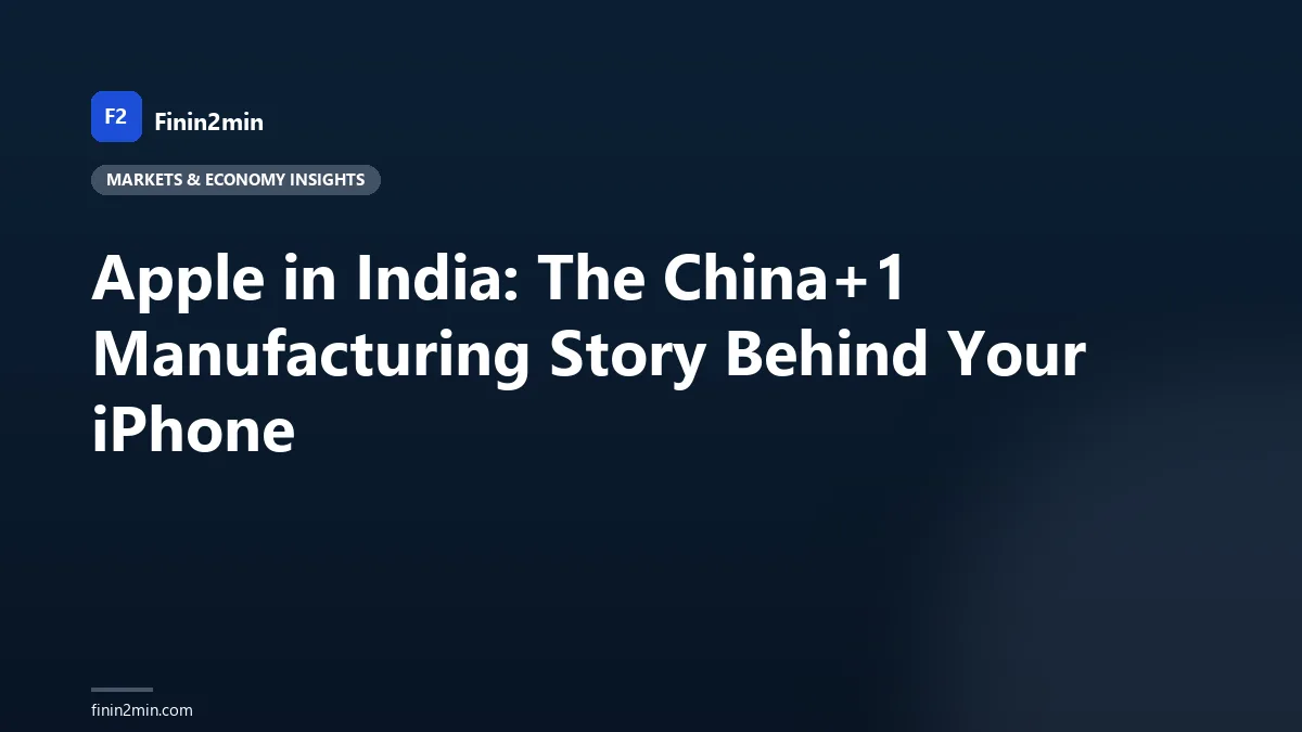 Apple in India: The China+1 Manufacturing Story Behind Your iPhone