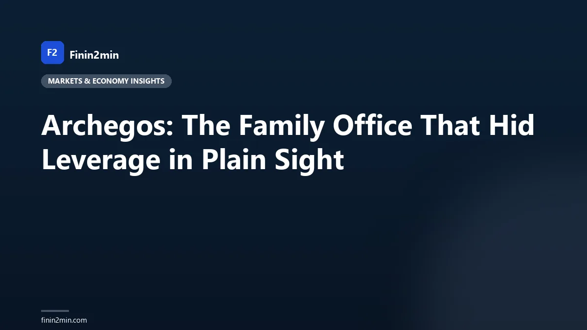 Archegos: The Family Office That Hid Leverage in Plain Sight