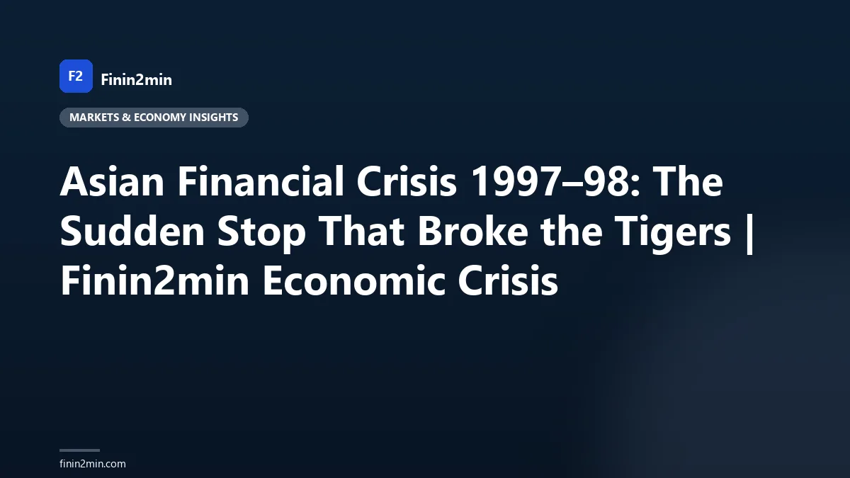 Asian Financial Crisis 1997–98: The Sudden Stop That Broke the Tigers | Finin2min Economic Crisis