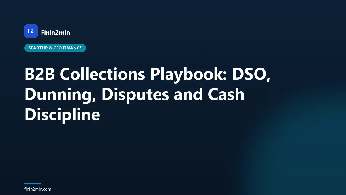 B2B Collections Playbook: DSO, Dunning, Disputes and Cash Discipline
