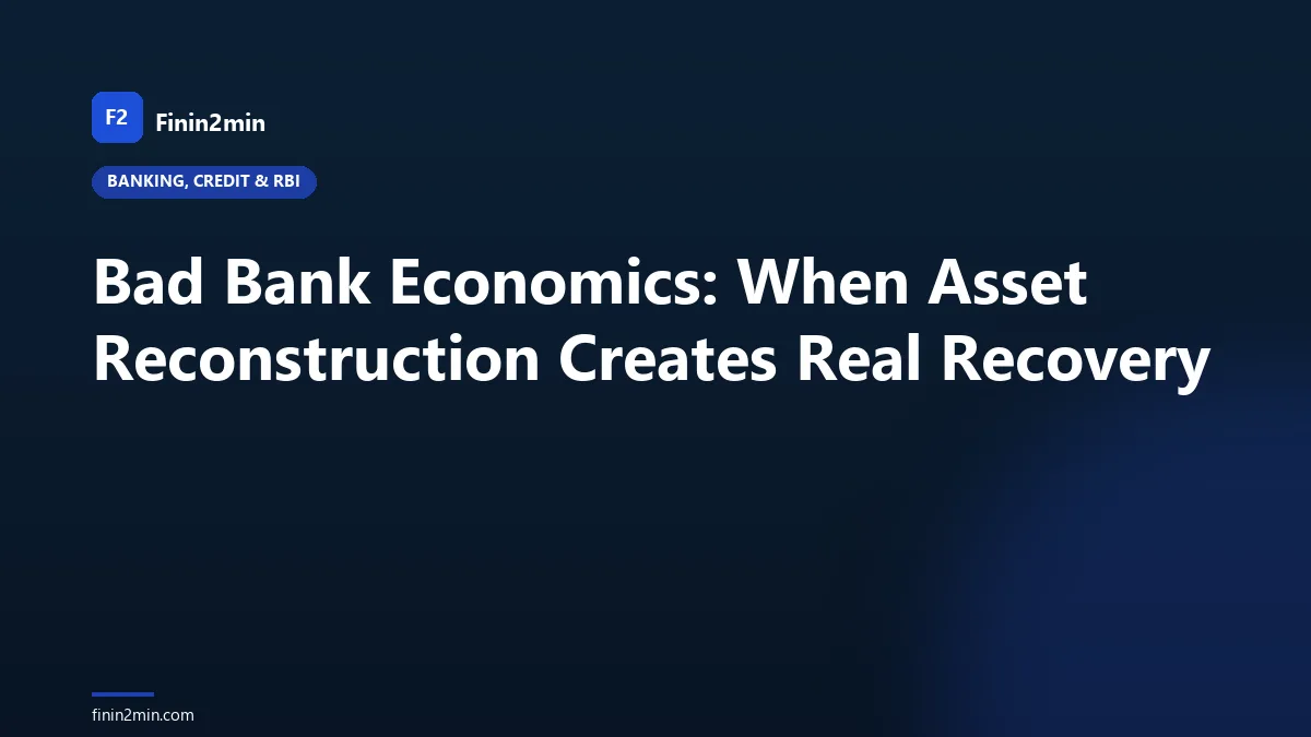 Bad Bank Economics: When Asset Reconstruction Creates Real Recovery