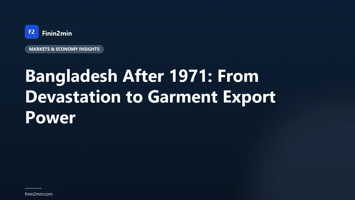Bangladesh After 1971: From Devastation to Garment Export Power