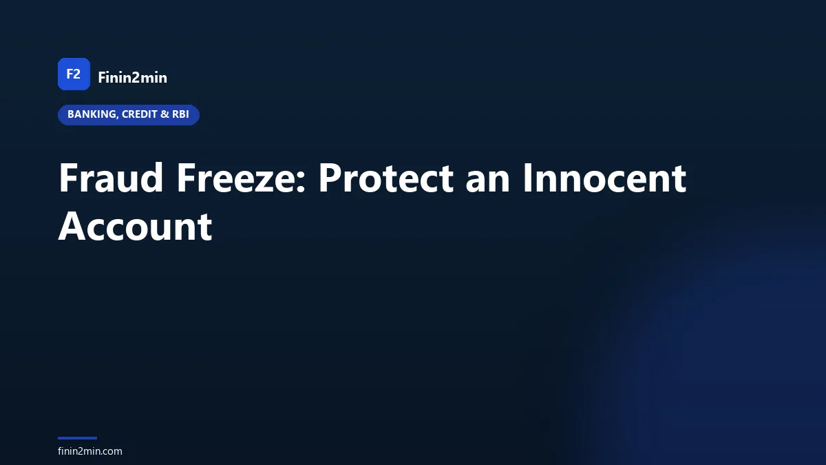 Fraud Freeze: Protect an Innocent Account