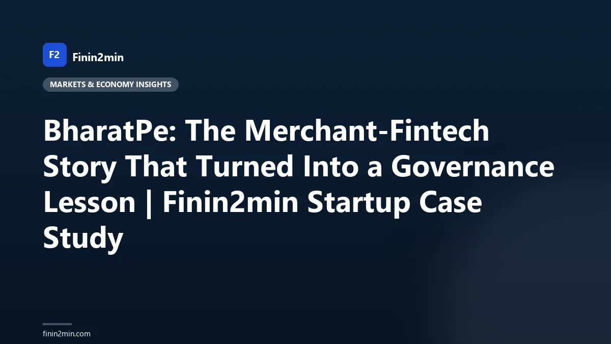 BharatPe: The Merchant-Fintech Story That Turned Into a Governance Lesson | Finin2min Startup Case Study