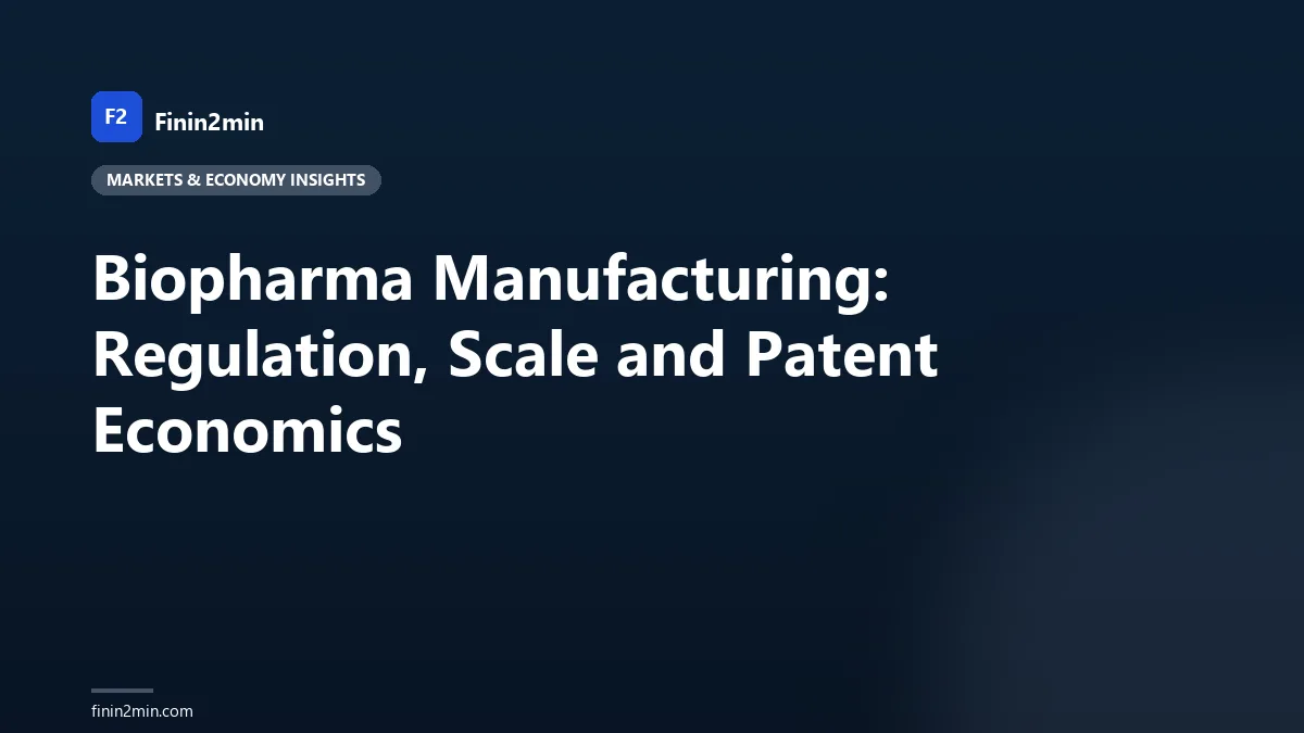 Biopharma Manufacturing: Regulation, Scale and Patent Economics