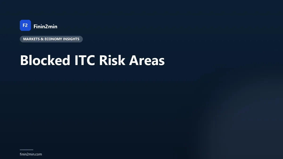 Blocked ITC Risk Areas
