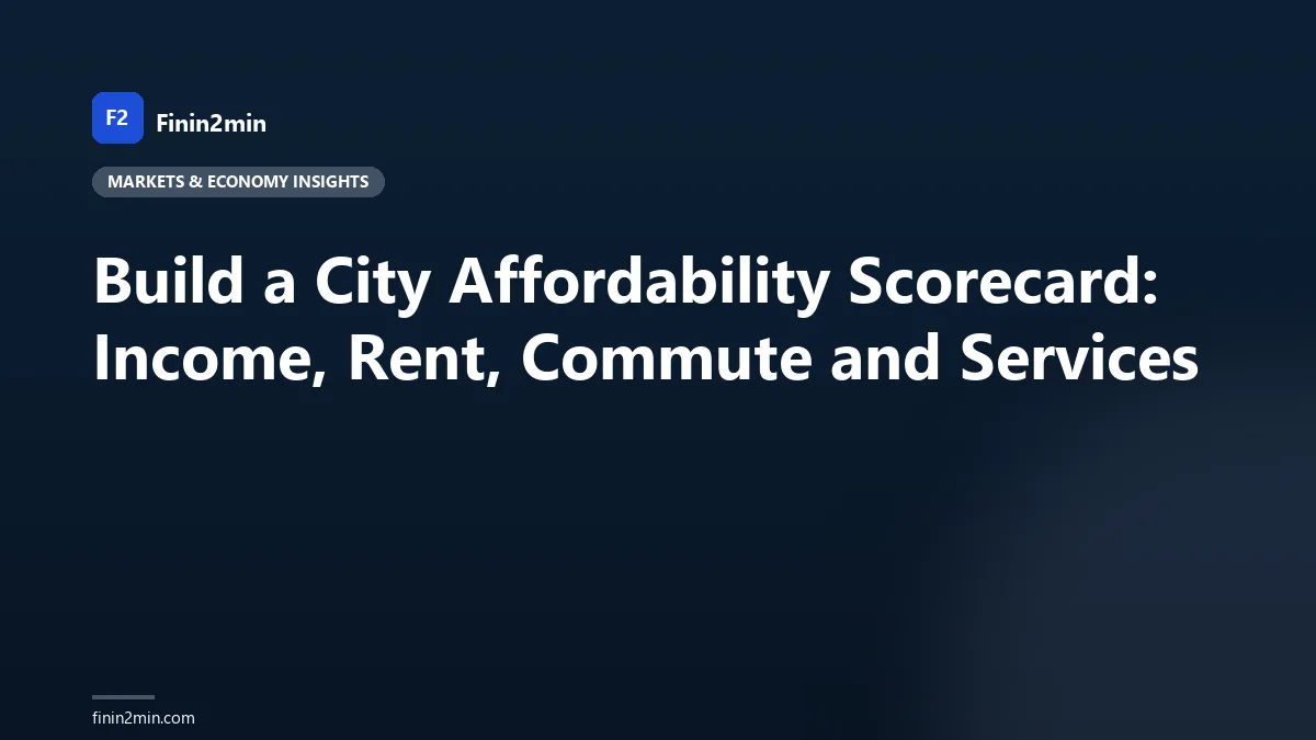 Build a City Affordability Scorecard: Income, Rent, Commute and Services