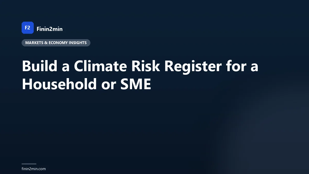 Build a Climate Risk Register for a Household or SME