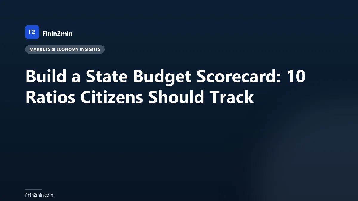Build a State Budget Scorecard: 10 Ratios Citizens Should Track