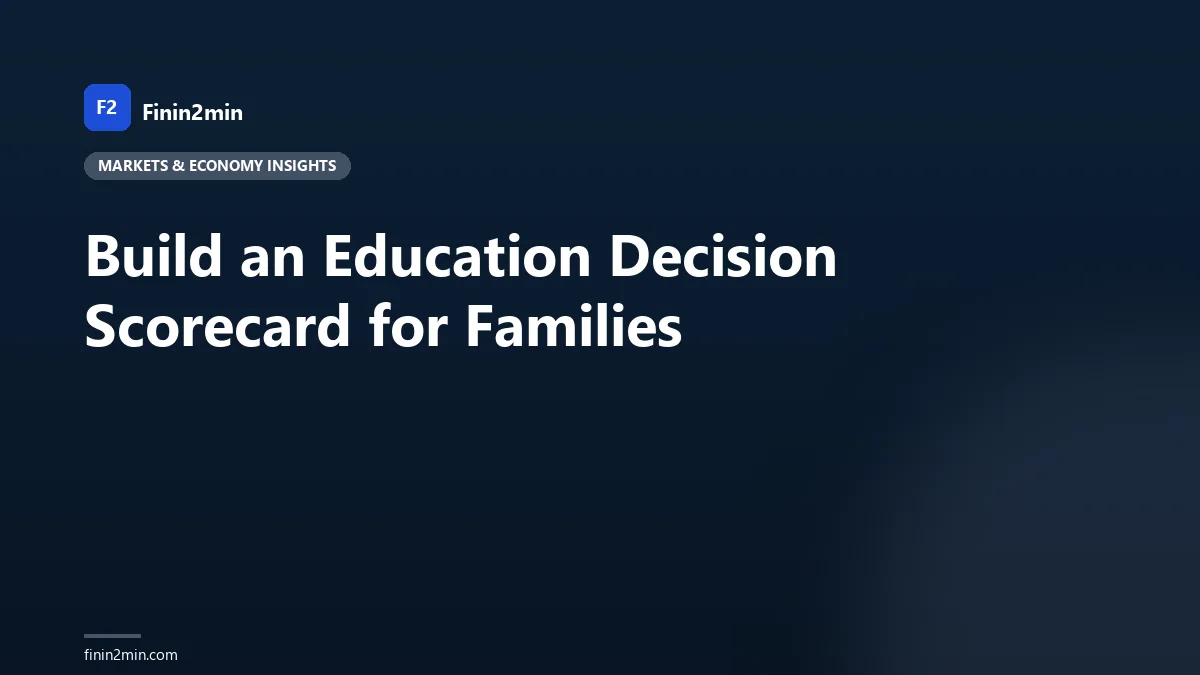 Build an Education Decision Scorecard for Families