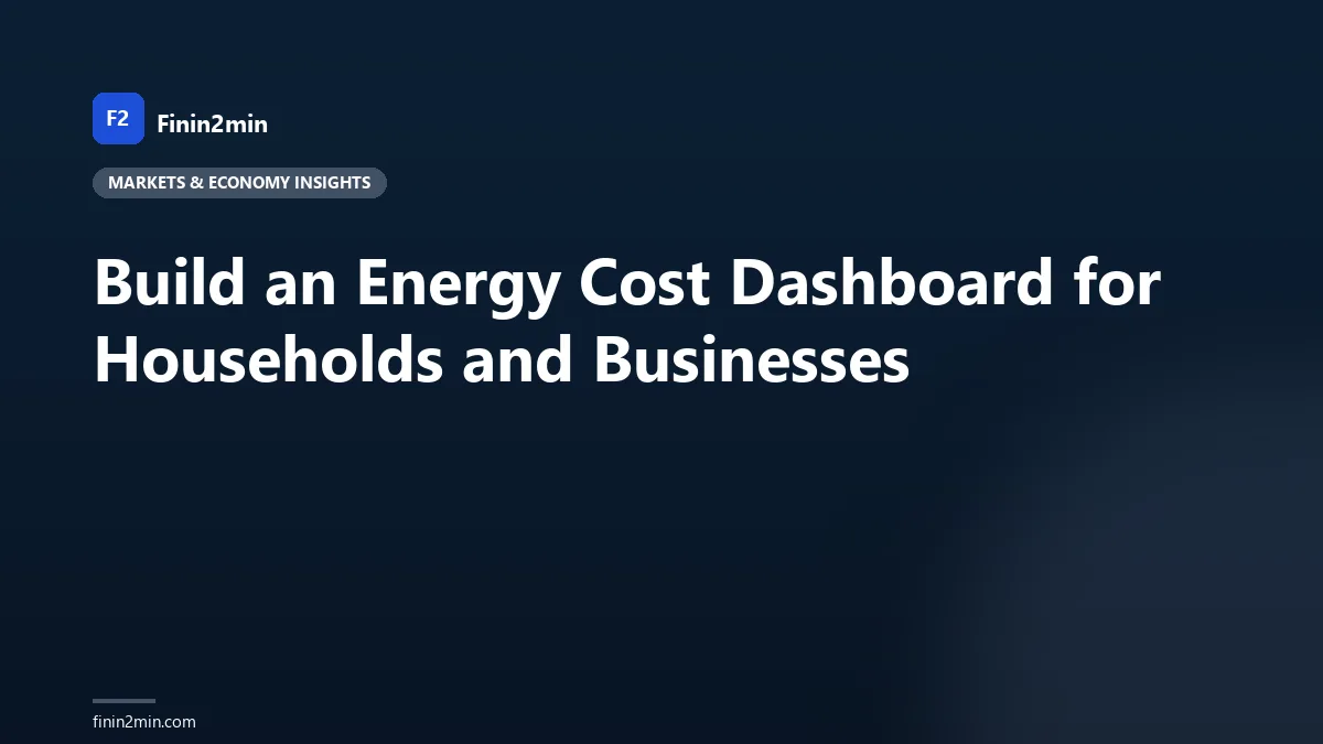 Build an Energy Cost Dashboard for Households and Businesses