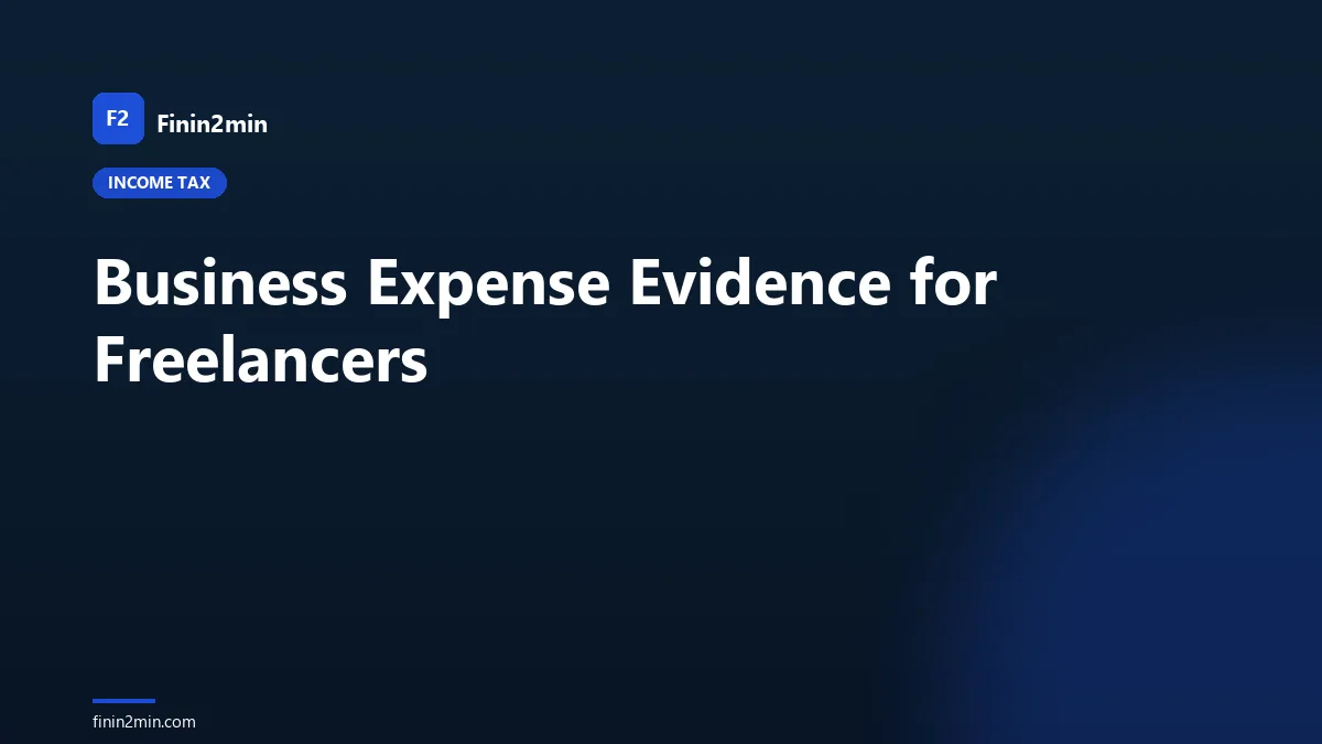 Business Expense Evidence for Freelancers