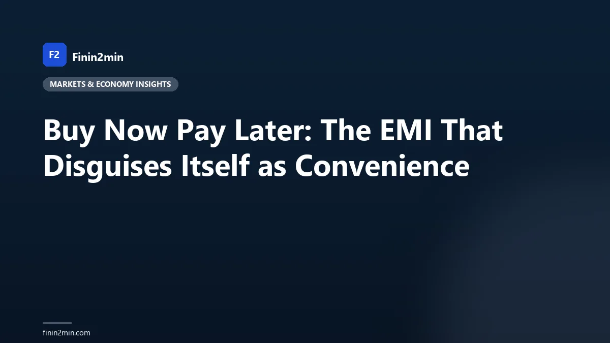 Buy Now Pay Later: The EMI That Disguises Itself as Convenience