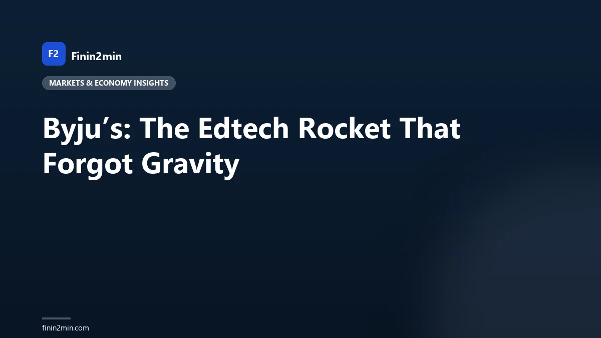 Byju’s: The Edtech Rocket That Forgot Gravity