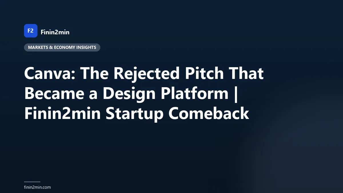 Canva: The Rejected Pitch That Became a Design Platform | Finin2min Startup Comeback