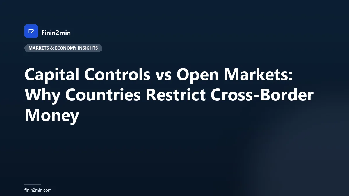 Capital Controls vs Open Markets: Why Countries Restrict Cross-Border Money