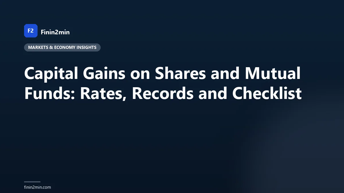 Capital Gains on Shares and Mutual Funds: Rates, Records and Checklist