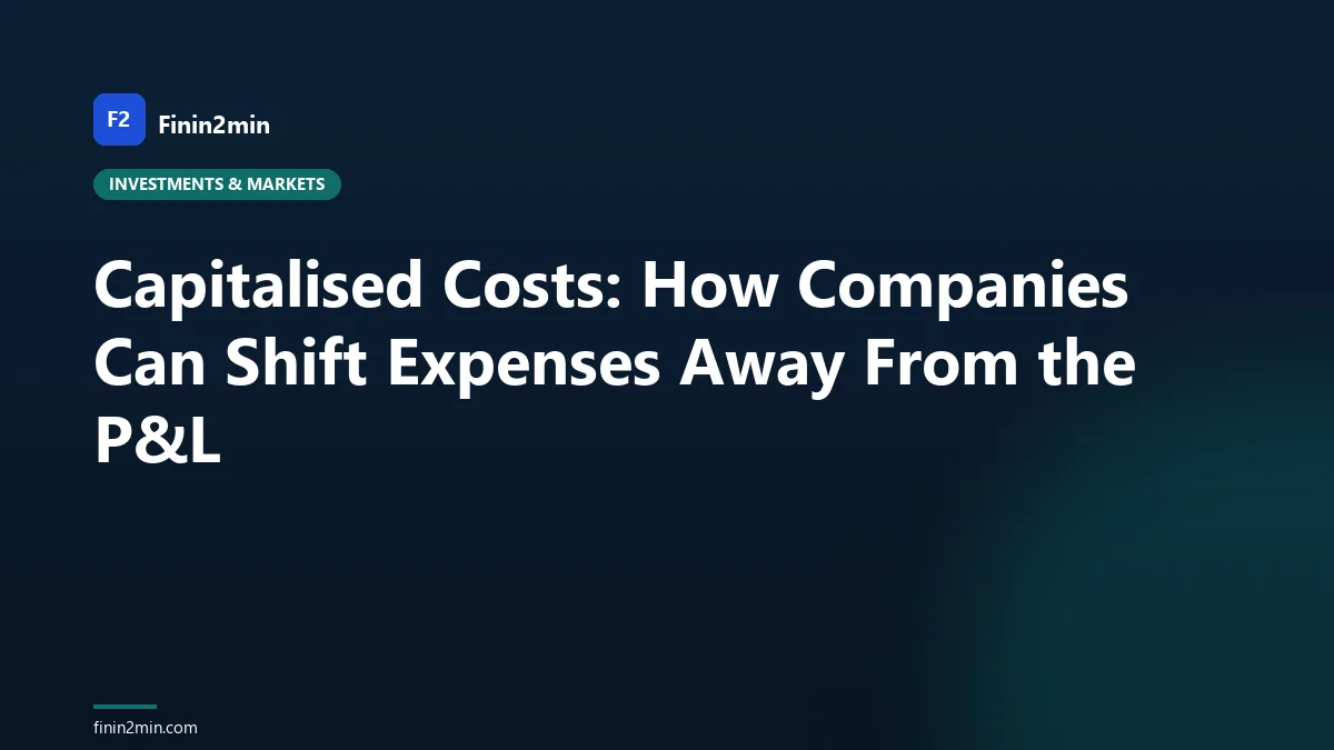 Capitalised Costs: How Companies Can Shift Expenses Away From the P&amp;L