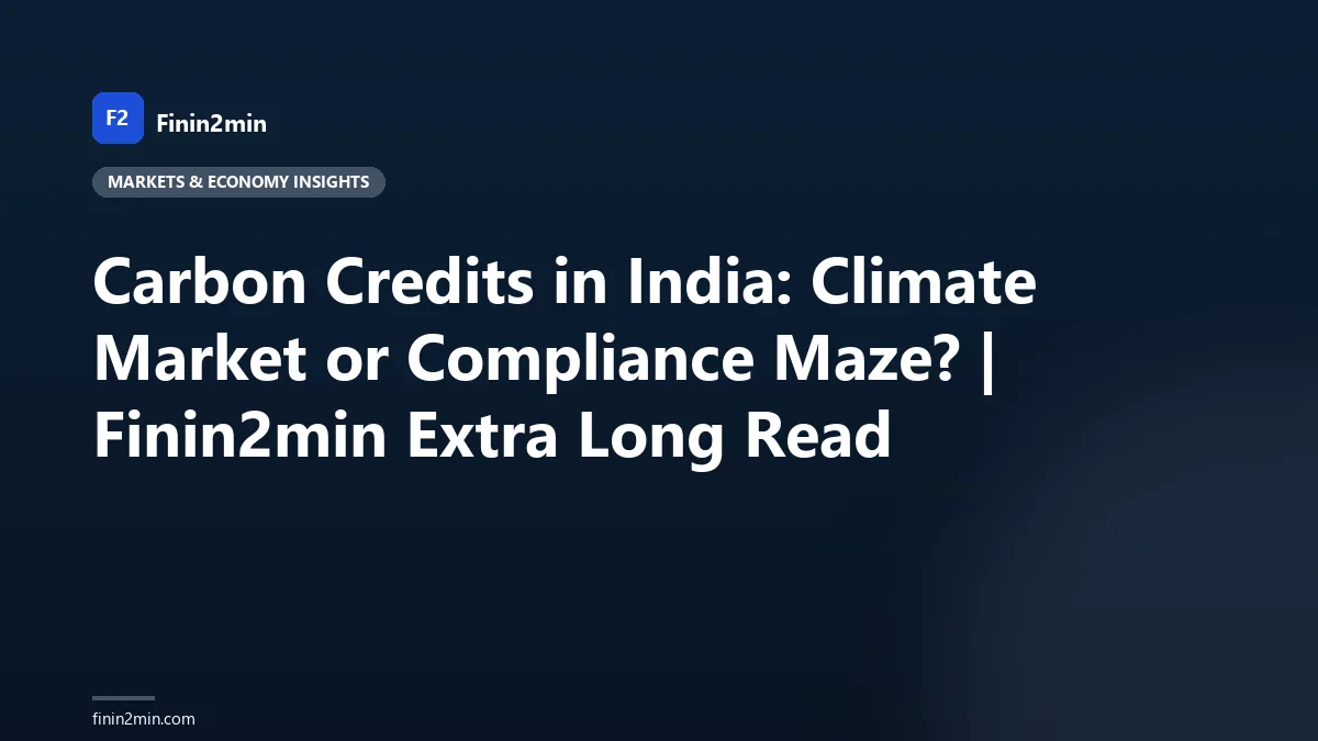 Carbon Credits in India: Climate Market or Compliance Maze? | Finin2min Extra Long Read