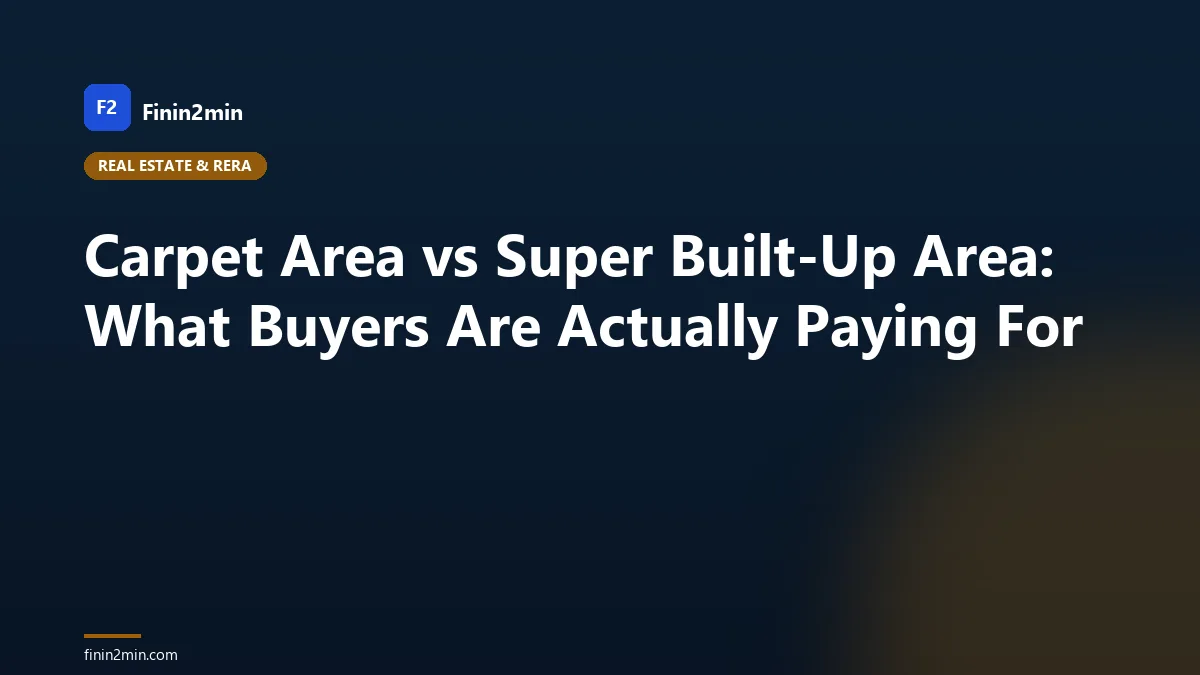 Carpet Area vs Super Built-Up Area: What Buyers Are Actually Paying For