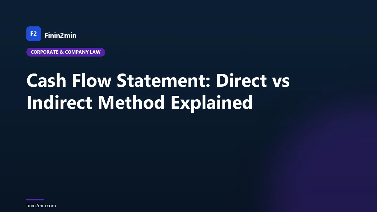 Cash Flow Statement: Direct vs Indirect Method Explained