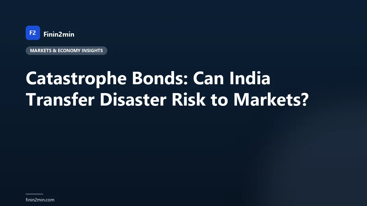 Catastrophe Bonds: Can India Transfer Disaster Risk to Markets?