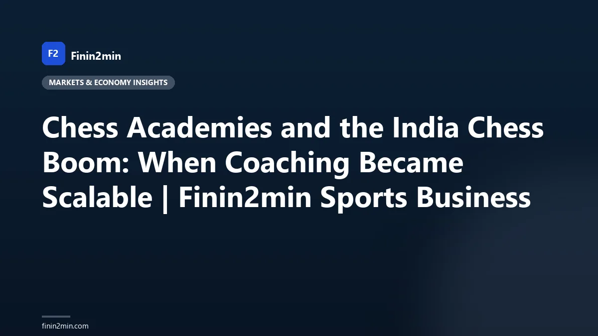 Chess Academies and the India Chess Boom: When Coaching Became Scalable | Finin2min Sports Business