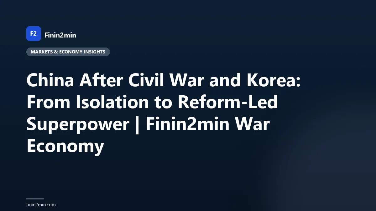 China After Civil War and Korea: From Isolation to Reform-Led Superpower | Finin2min War Economy