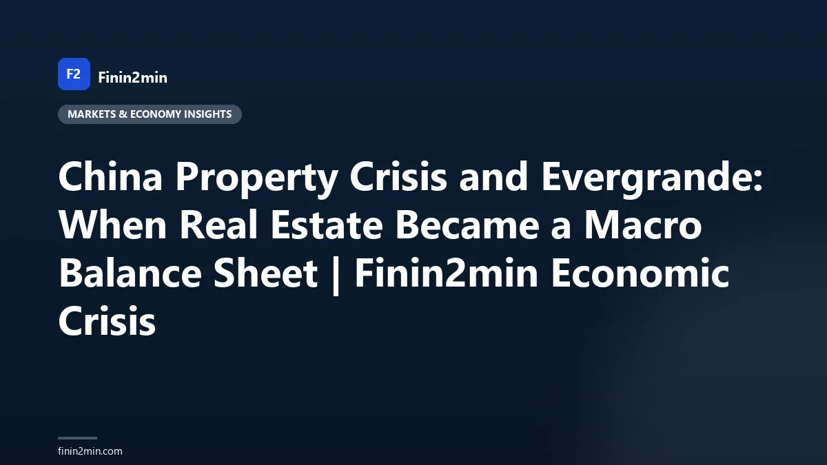 China Property Crisis and Evergrande: When Real Estate Became a Macro Balance Sheet | Finin2min Economic Crisis