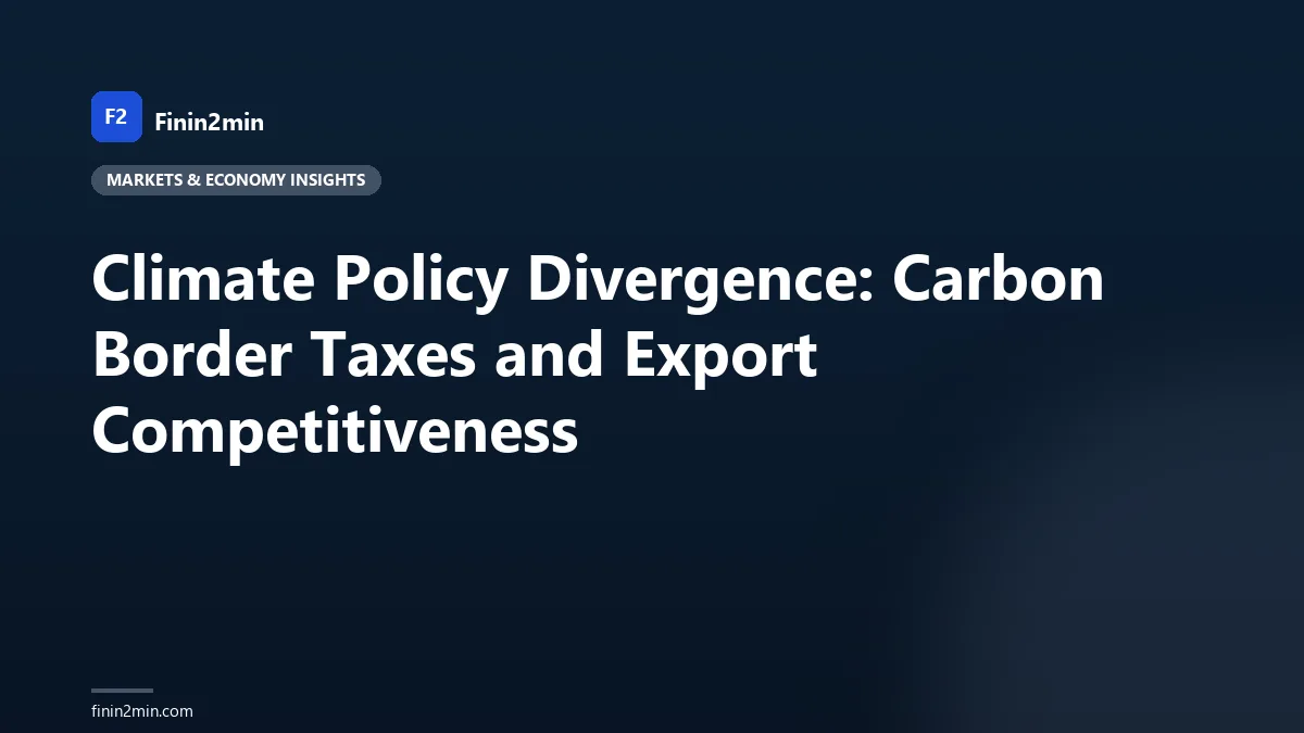 Climate Policy Divergence: Carbon Border Taxes and Export Competitiveness
