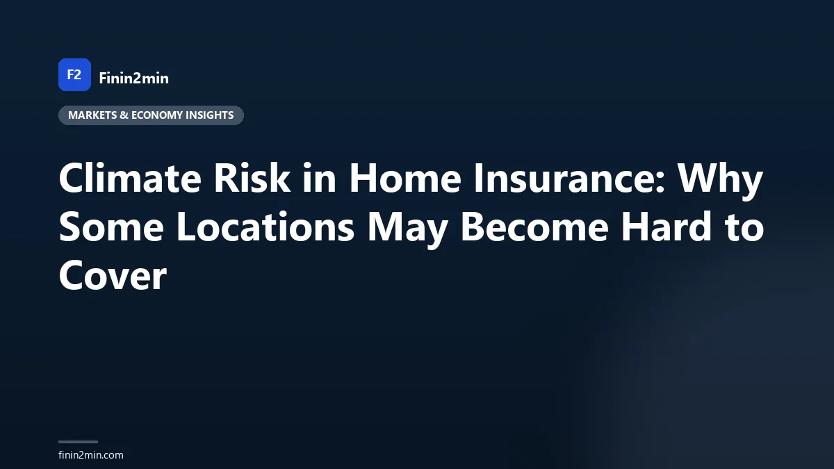 Climate Risk in Home Insurance: Why Some Locations May Become Hard to Cover