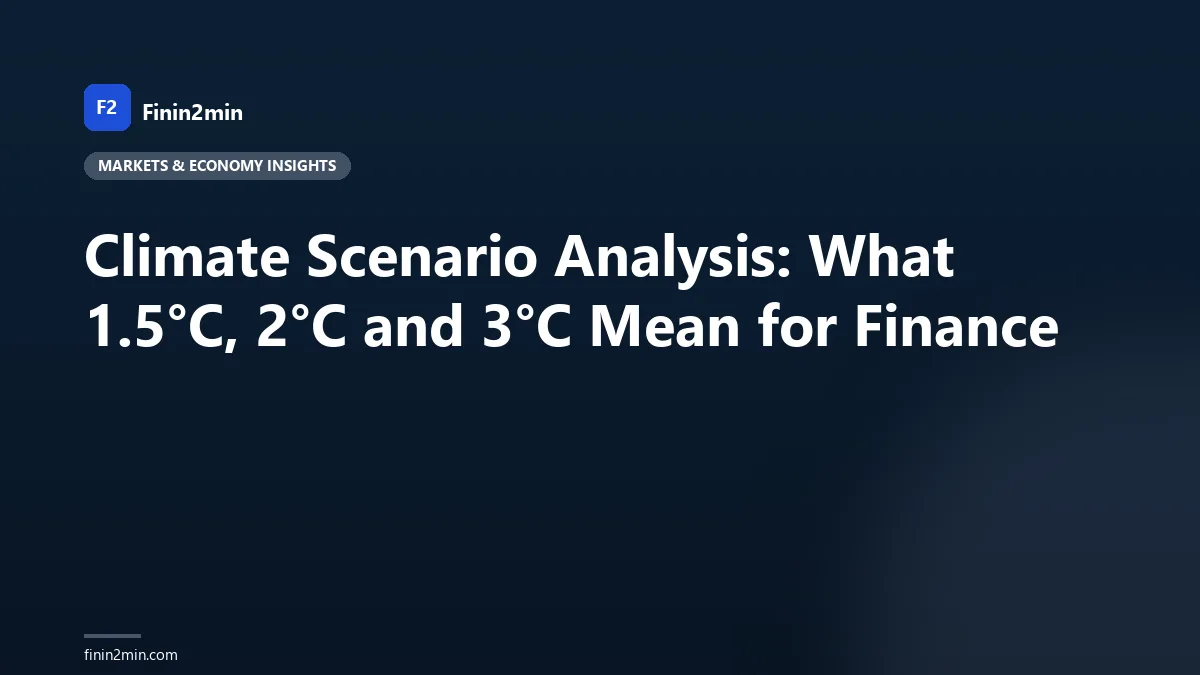 Climate Scenario Analysis: What 1.5°C, 2°C and 3°C Mean for Finance