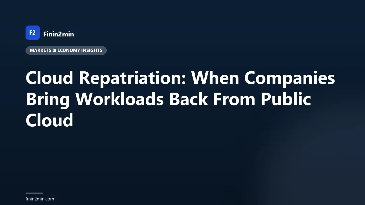 Cloud Repatriation: When Companies Bring Workloads Back From Public Cloud