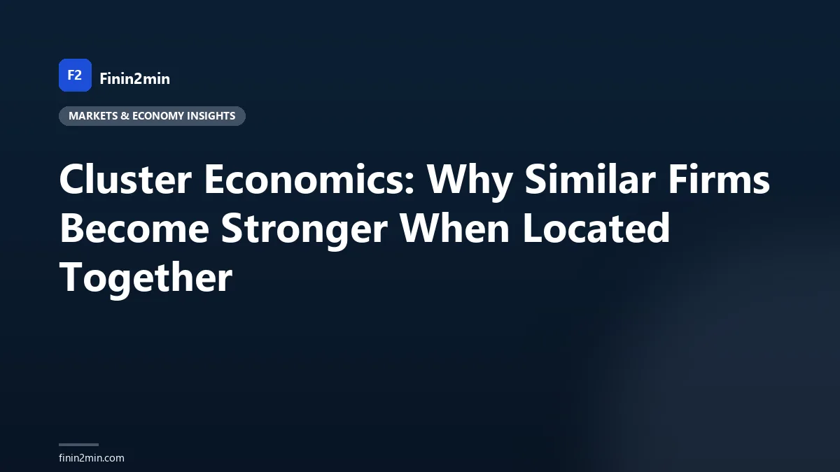 Cluster Economics: Why Similar Firms Become Stronger When Located Together