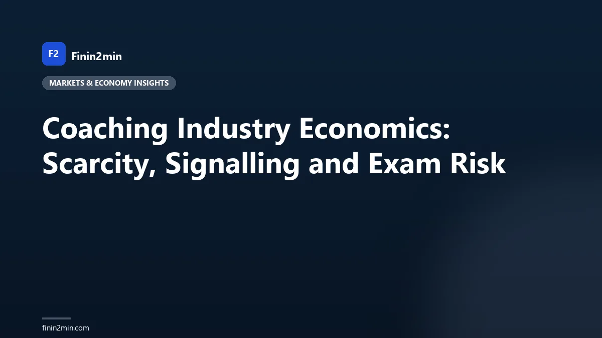 Coaching Industry Economics: Scarcity, Signalling and Exam Risk
