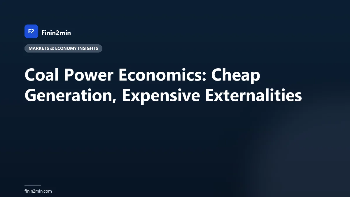 Coal Power Economics: Cheap Generation, Expensive Externalities