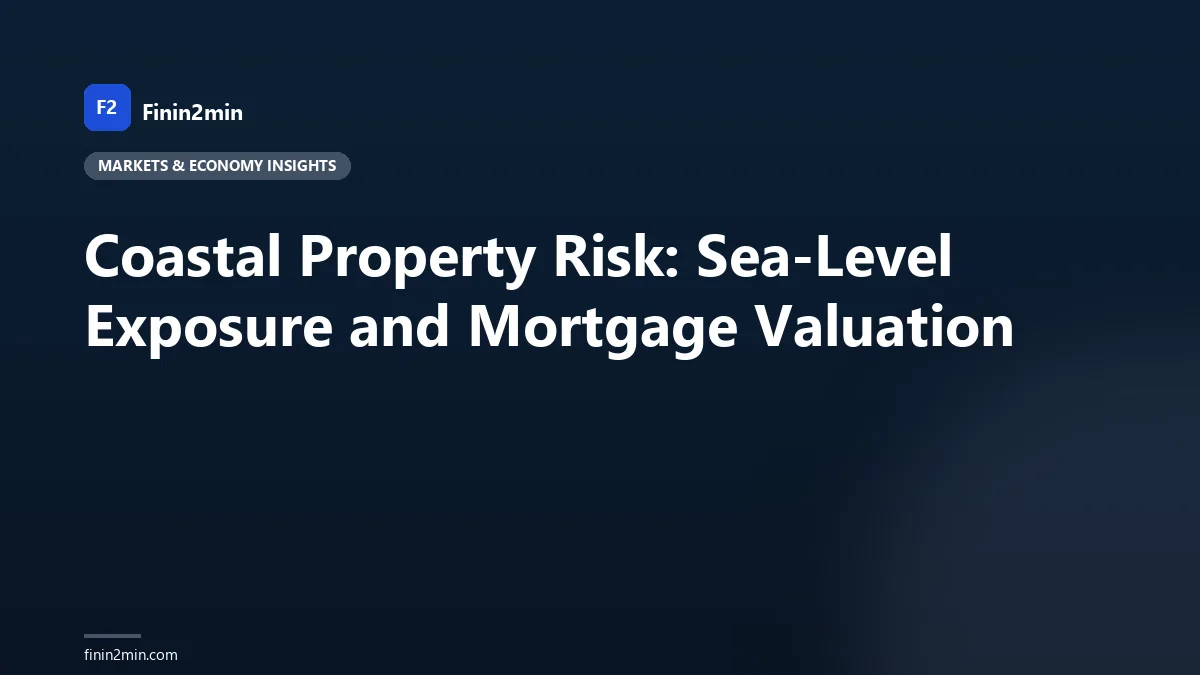 Coastal Property Risk: Sea-Level Exposure and Mortgage Valuation