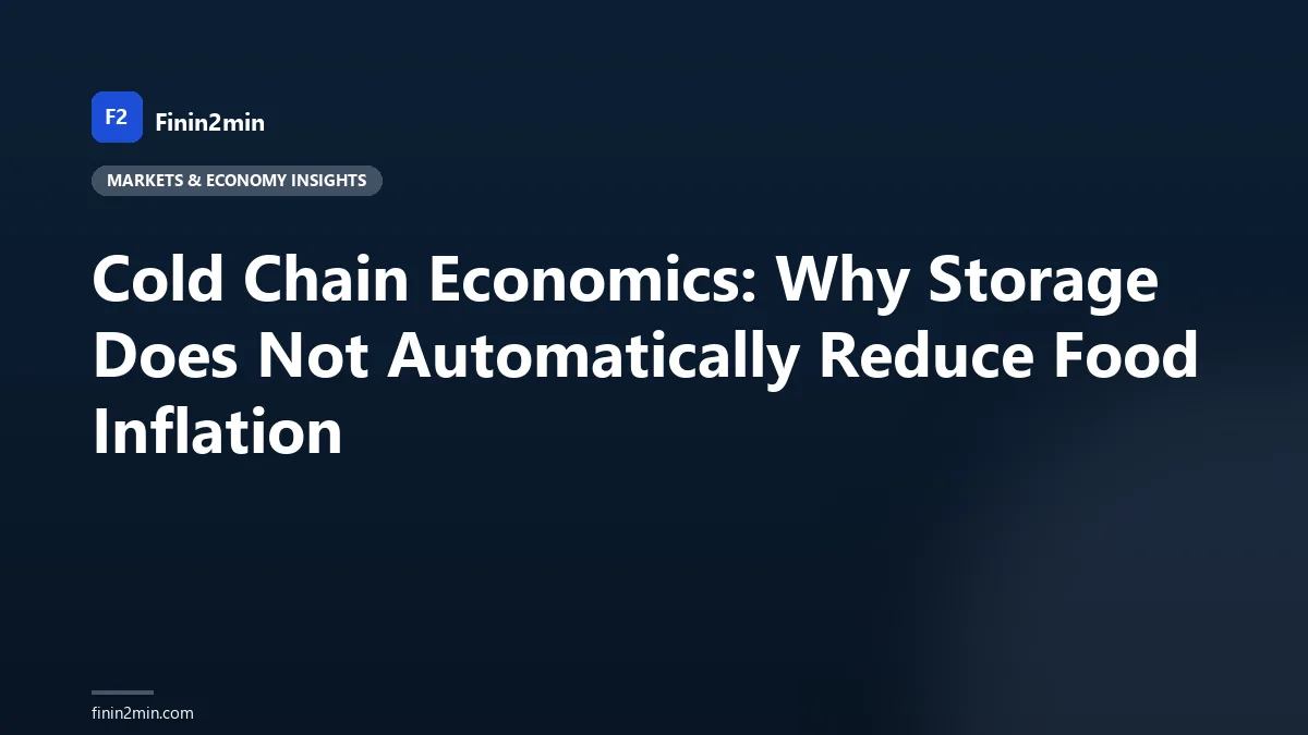 Cold Chain Economics: Why Storage Does Not Automatically Reduce Food Inflation
