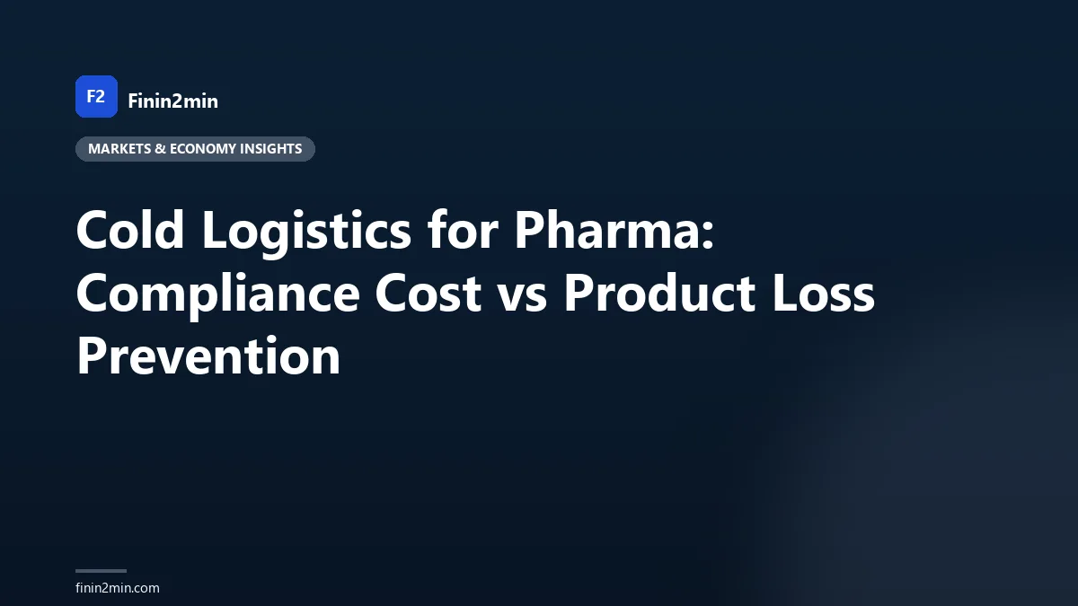 Cold Logistics for Pharma: Compliance Cost vs Product Loss Prevention