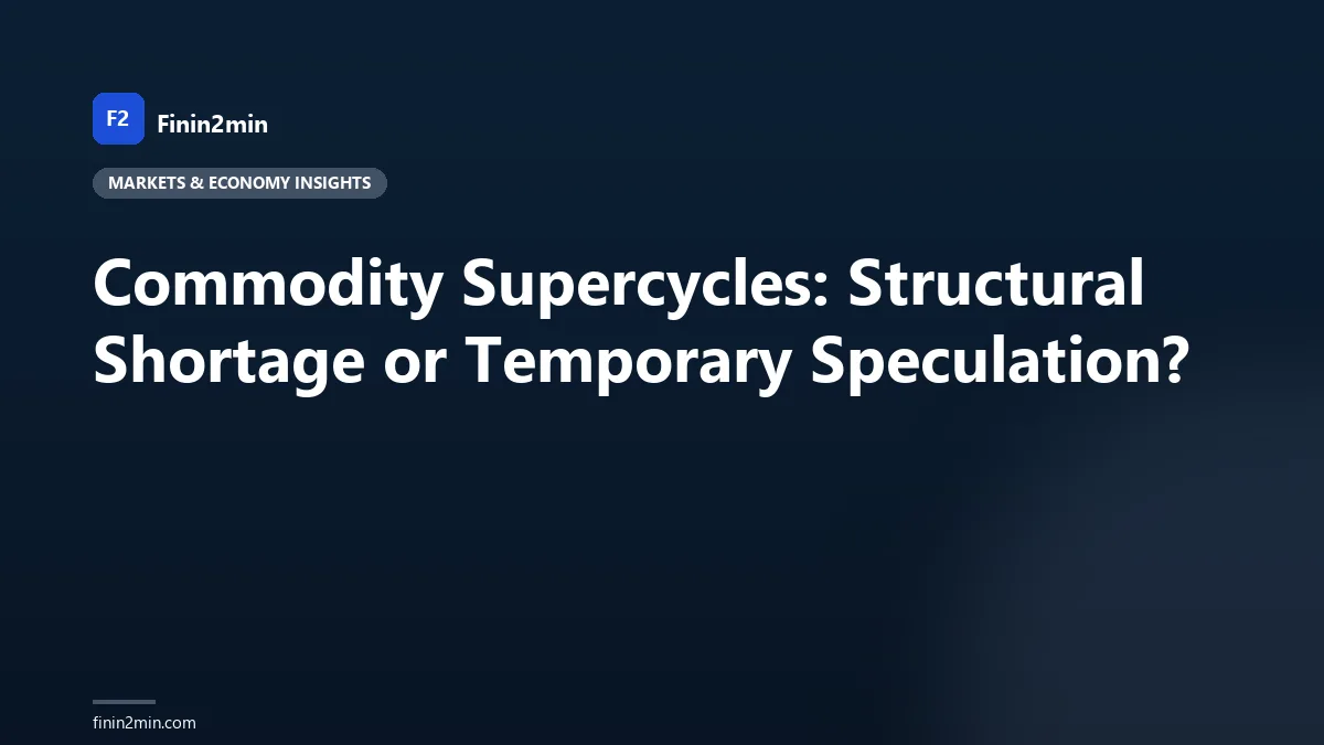 Commodity Supercycles: Structural Shortage or Temporary Speculation?