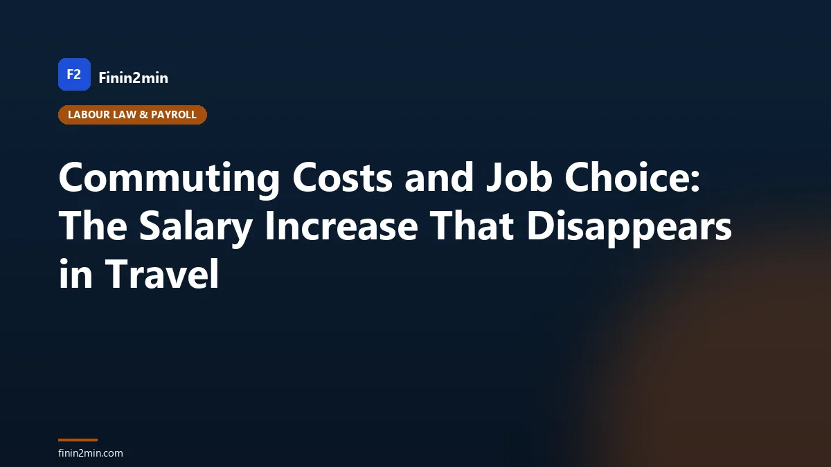 Commuting Costs and Job Choice: The Salary Increase That Disappears in Travel