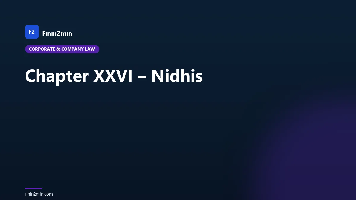 Chapter XXVI – Nidhis