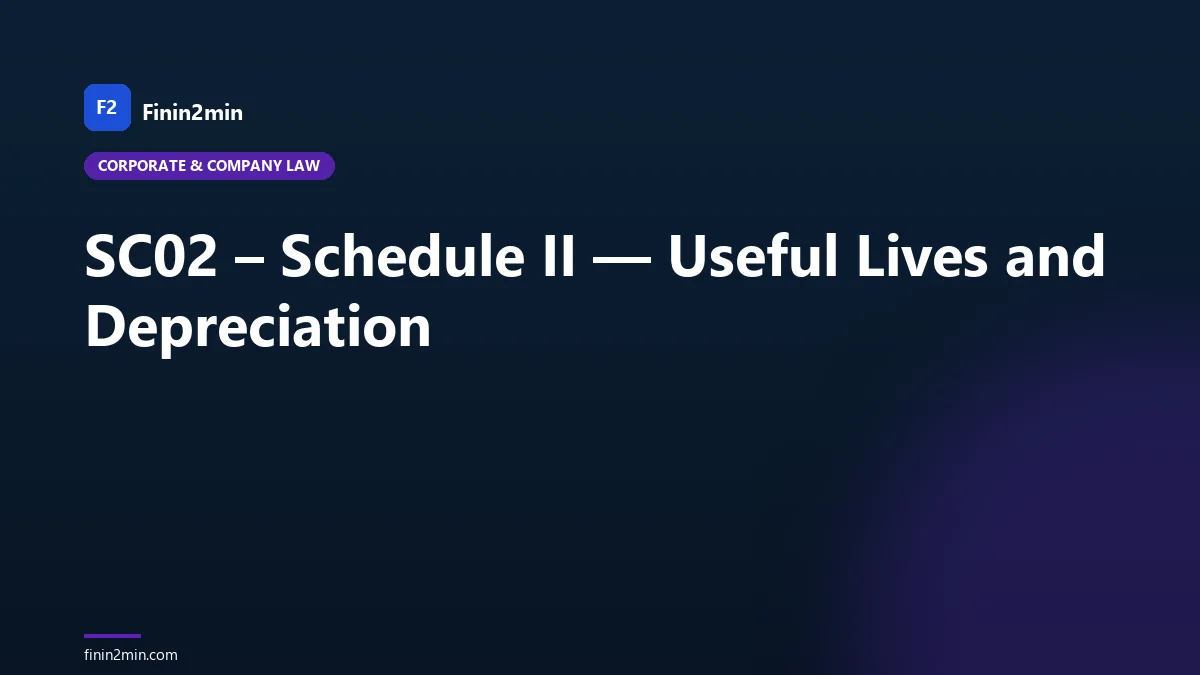 SC02 – Schedule II — Useful Lives and Depreciation