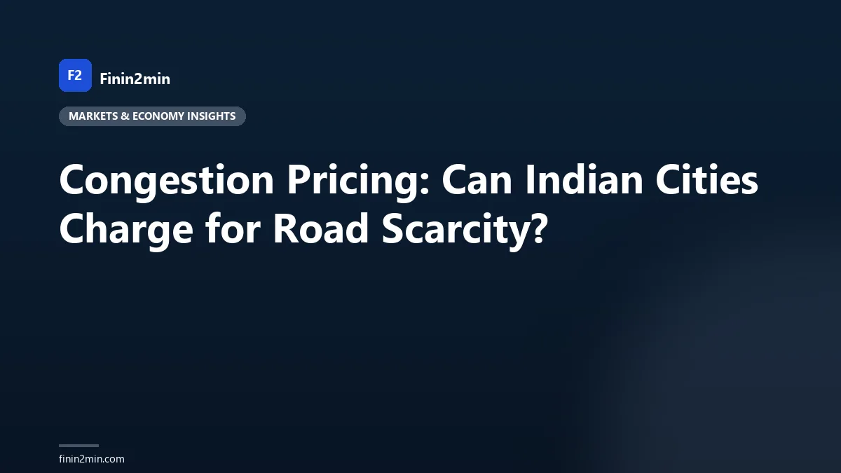 Congestion Pricing: Can Indian Cities Charge for Road Scarcity?