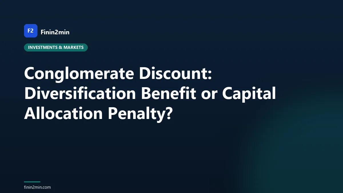 Conglomerate Discount: Diversification Benefit or Capital Allocation Penalty?
