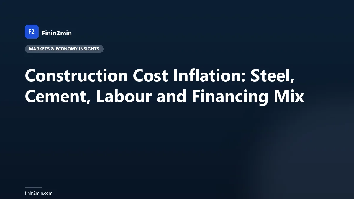 Construction Cost Inflation: Steel, Cement, Labour and Financing Mix